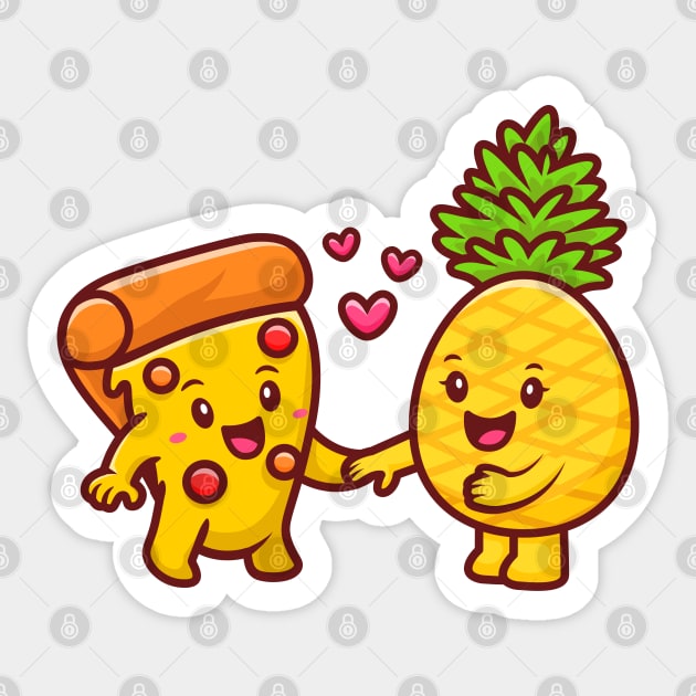 Pineapple Pizza Pals Sticker by machmigo